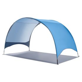 Beach Tent Sun Shelter for 4 Person, UPF 50+ Protection, Portable Sun Shade Canopy with Carrying Bag & Ground Stakes