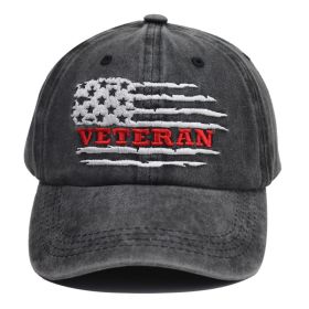 2pcs USA Patriotic Military Hat,Distressed Veteran Army Hat For Men Women, Adjustable Embroidered Wash Cotton Baseball Cap (Option: 1Pcs)