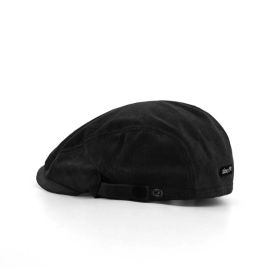 Korean Style All-match Big Head Circumference Newsboy Painter Cap (Option: Black-M)