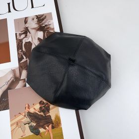 Beret British Vintage Painter Hat Look Small Artistic (Option: MM1477 Black-Free Size)