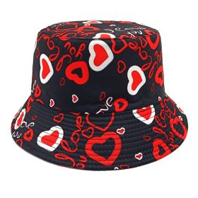 Heart Love Heart Pattern Bucket Hat (Option: Black-M)